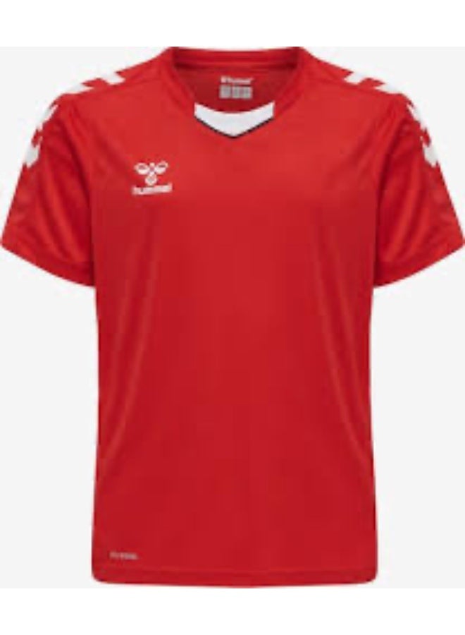 هامل تيشيرت هامل رياضي أحمر بتصميم شيفرون على الأكمام – كم قصير برقبة دائرية وقصة عادية - Image 1